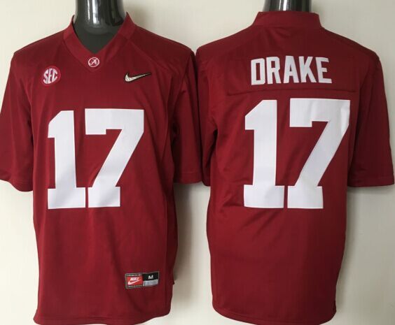 NCAA Youth Alabama Crimson Tide 17 Drake red jerseys